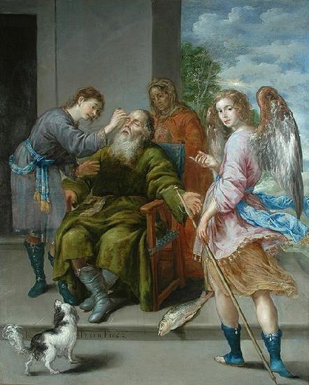 Antonio de Pereda Tobias curando la ceguera a su padre oil painting image